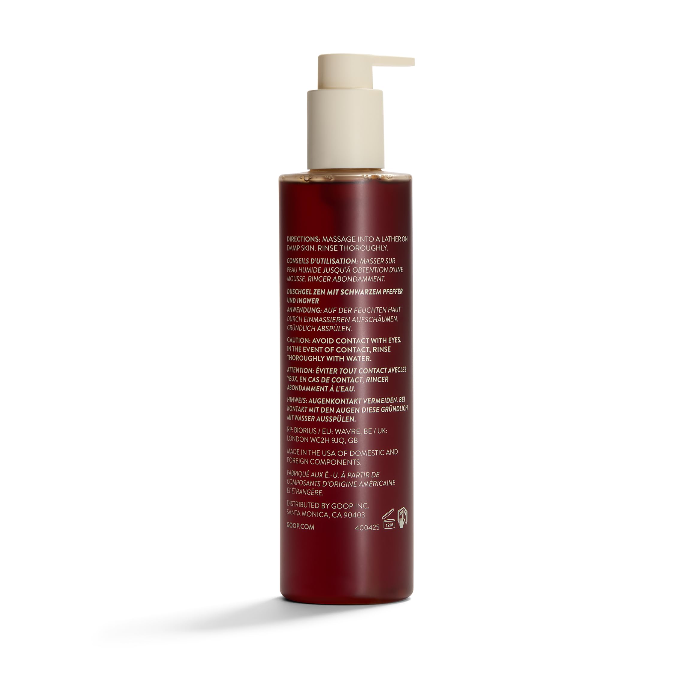 goop styled with sandalwood and citrus accents conveying warm fresh scent