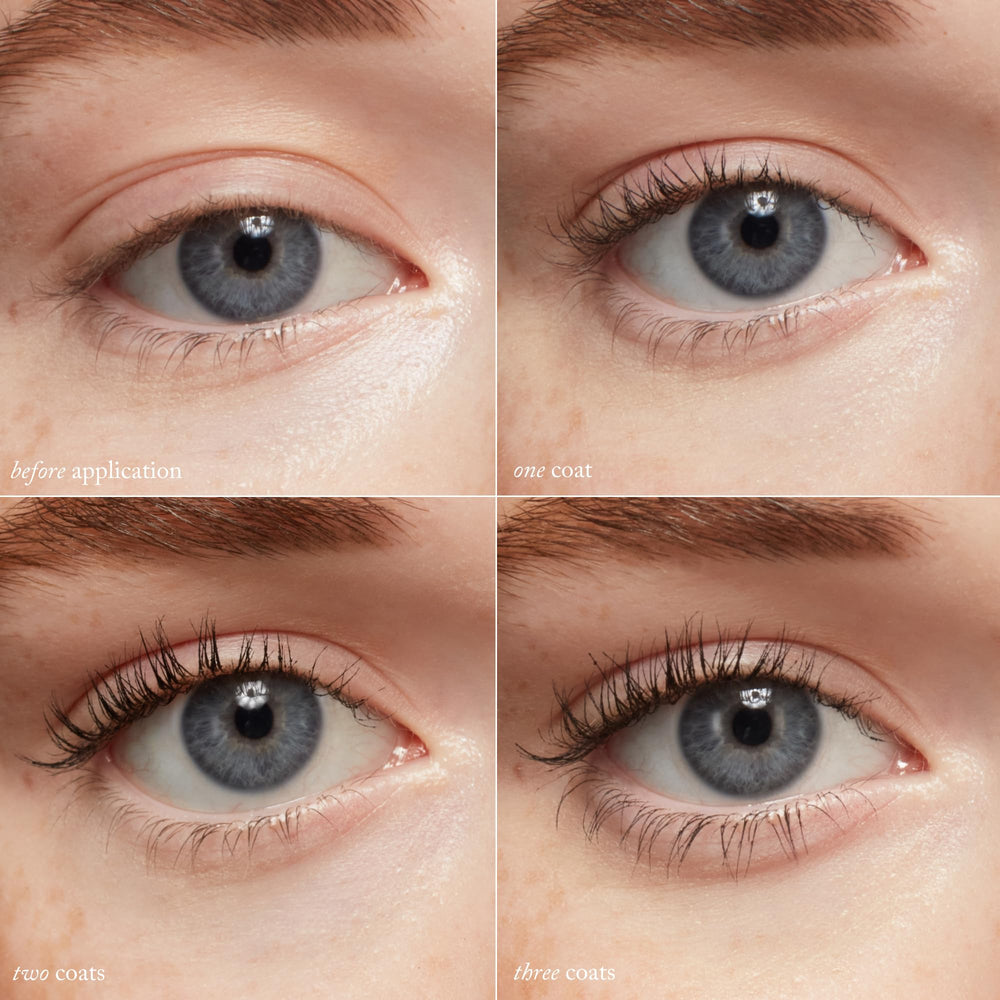 goop Featherlash applied on lashes demonstrating lift and definition