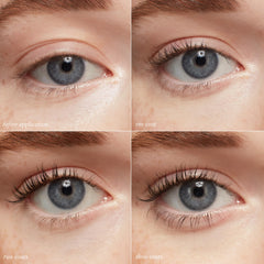 goop Featherlash applied on lashes demonstrating lift and definition