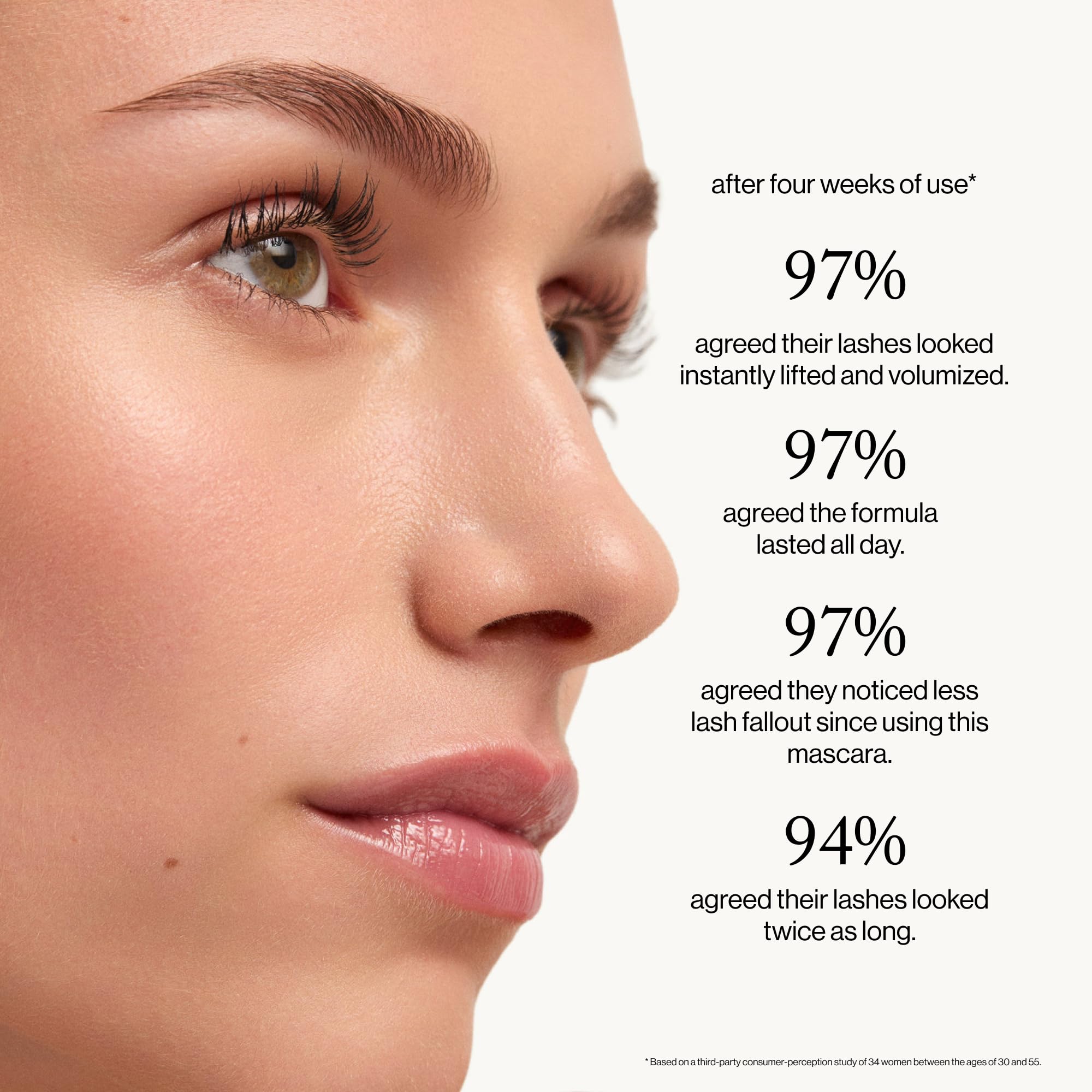 goop Featherlash before and after lashes showing visible lengthening effect