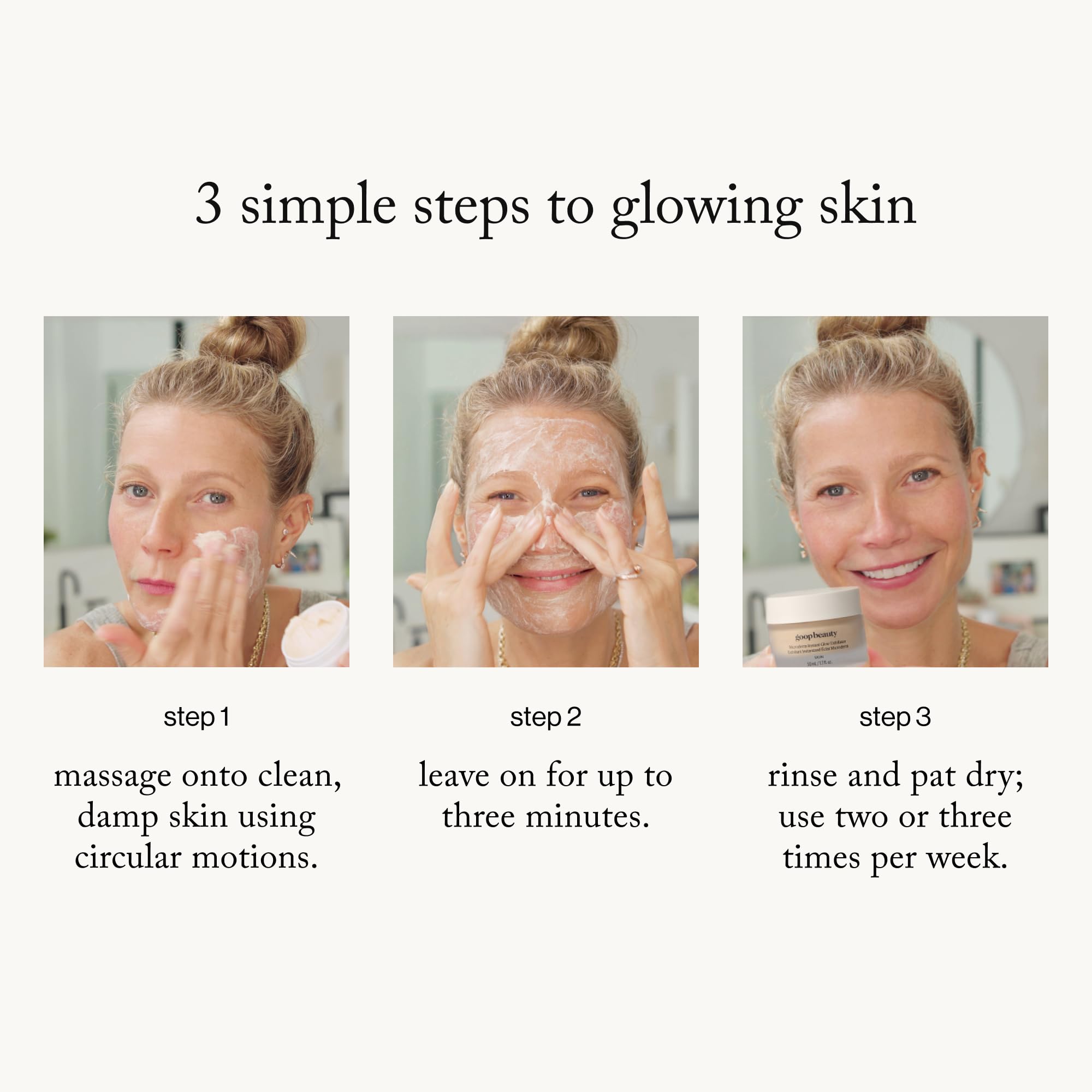 goop exfoliator in hand for scale showing travel-friendly compact size