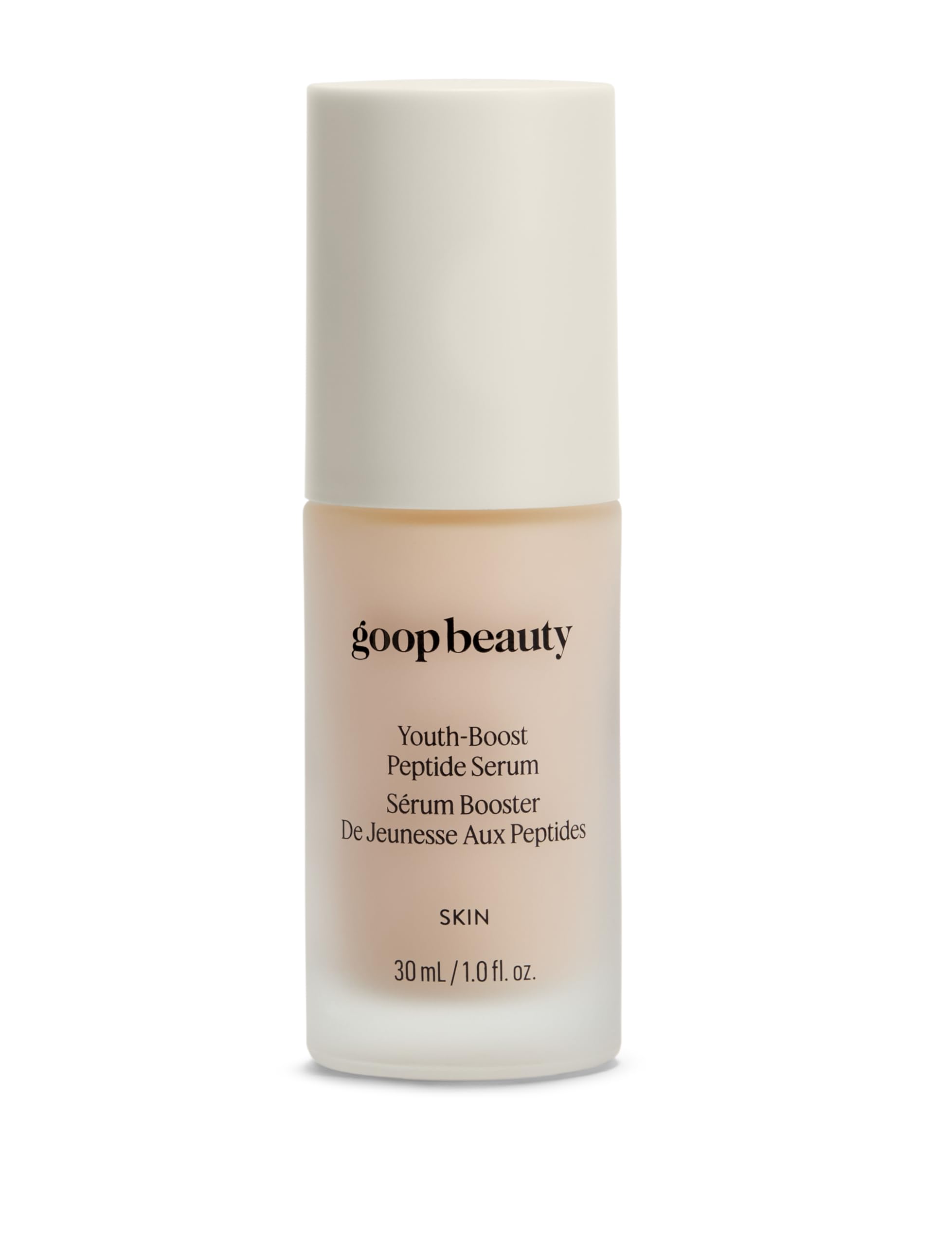 goop peptide serum front bottle showcasing clean packaging and brand trust