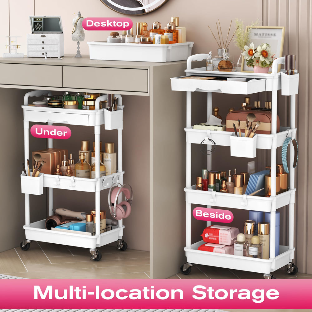 Goovilla cart with bottles for scale showing compact footprint benefit