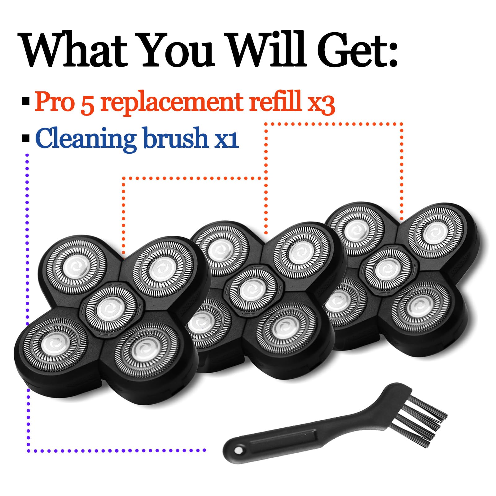 GORLENT heads on bathroom counter suggesting fast, reliable grooming routine
