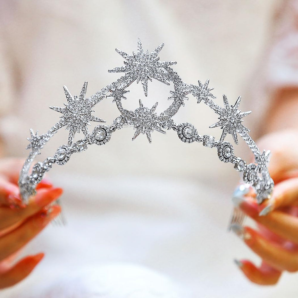 GORTIN halo in bridal hair illustrating how it frames the face beautifully