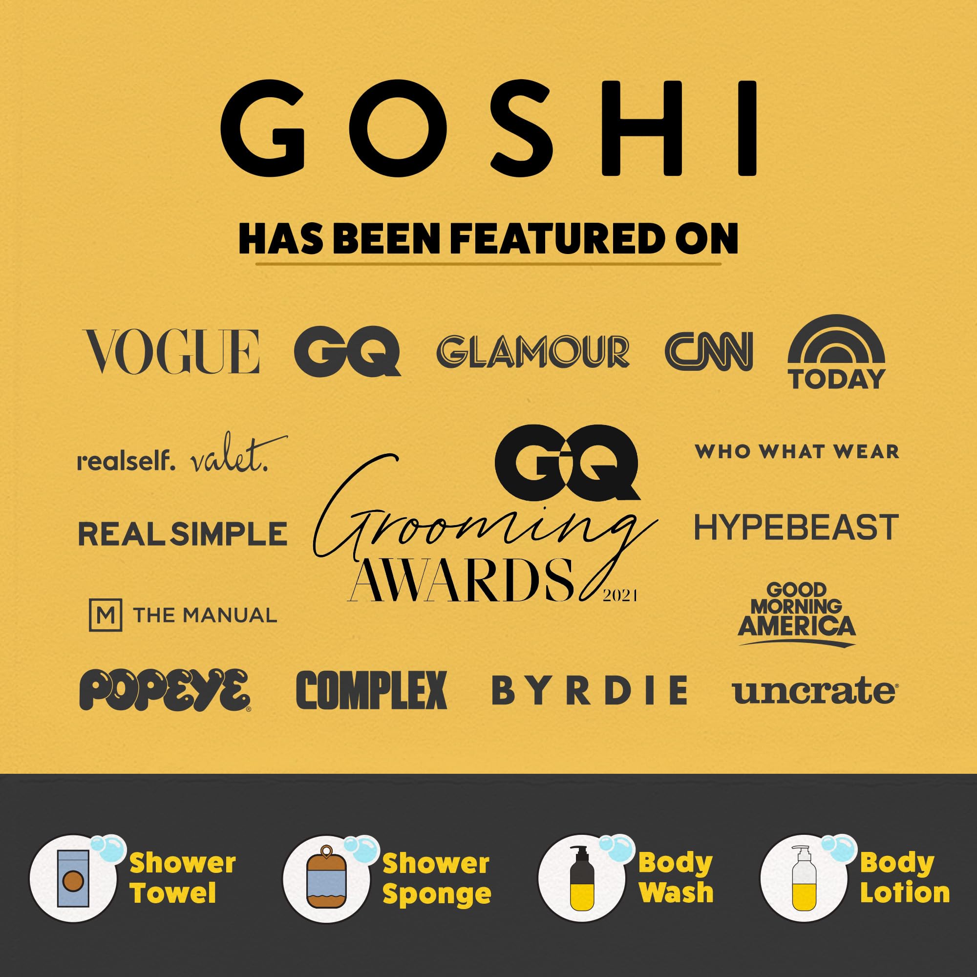 GOSHI producing dense lather to demonstrate soft foam and cleansing power