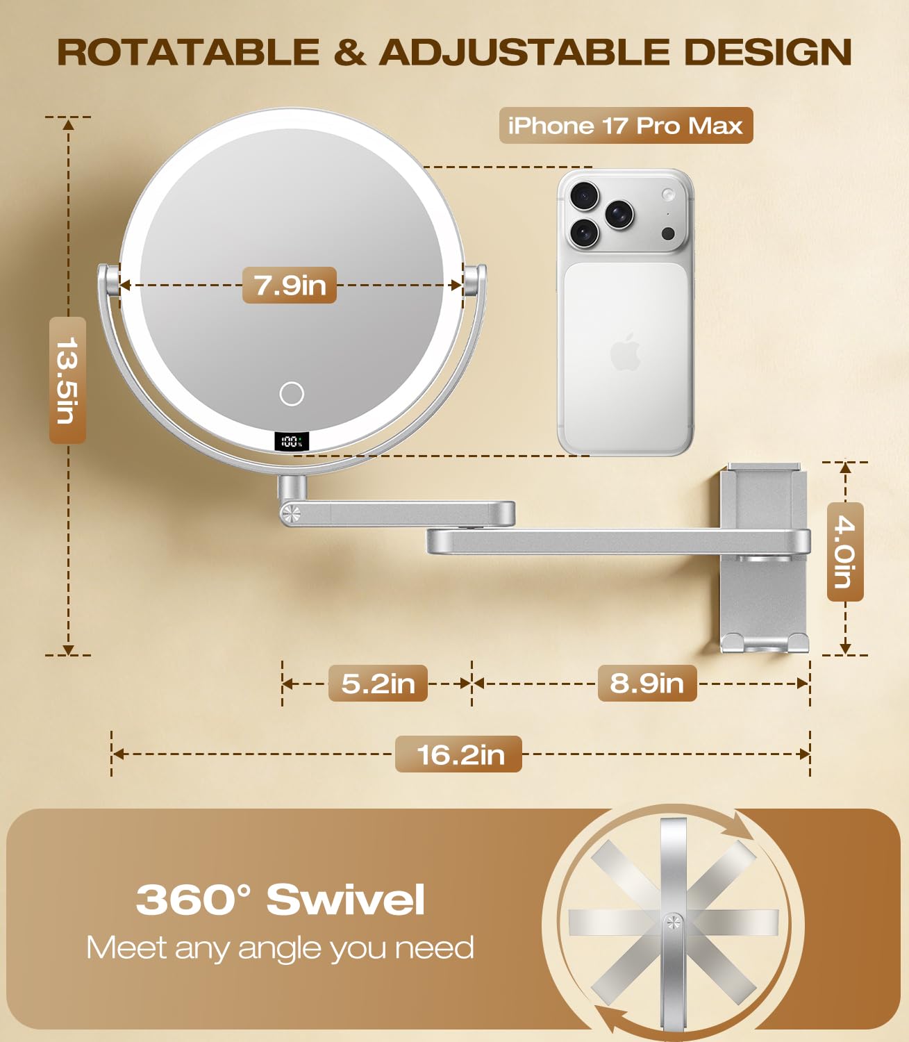 Gospire 20X magnification side close-up revealing fine-detail visibility for precision work