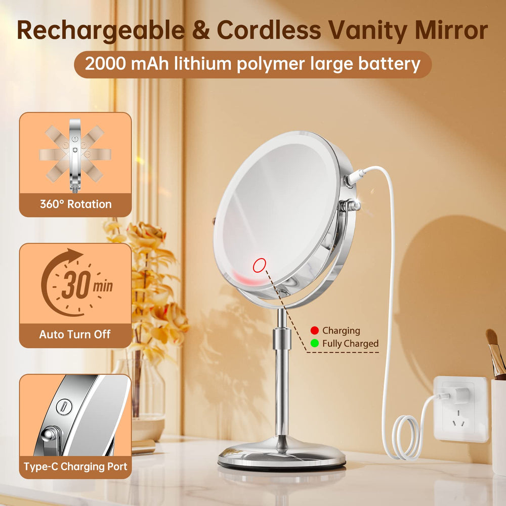 Gospire USB charging port and battery detail for cordless convenience