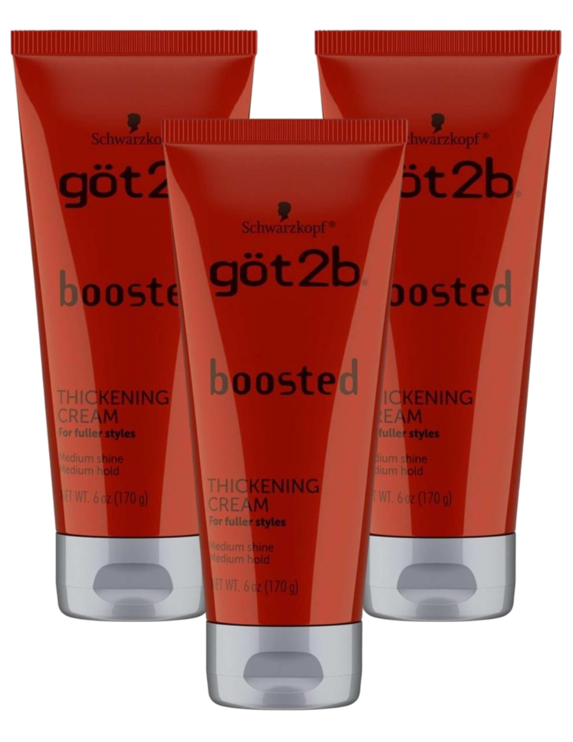 Got2b Boosted front tube showing packaging and product benefit of long-lasting volume