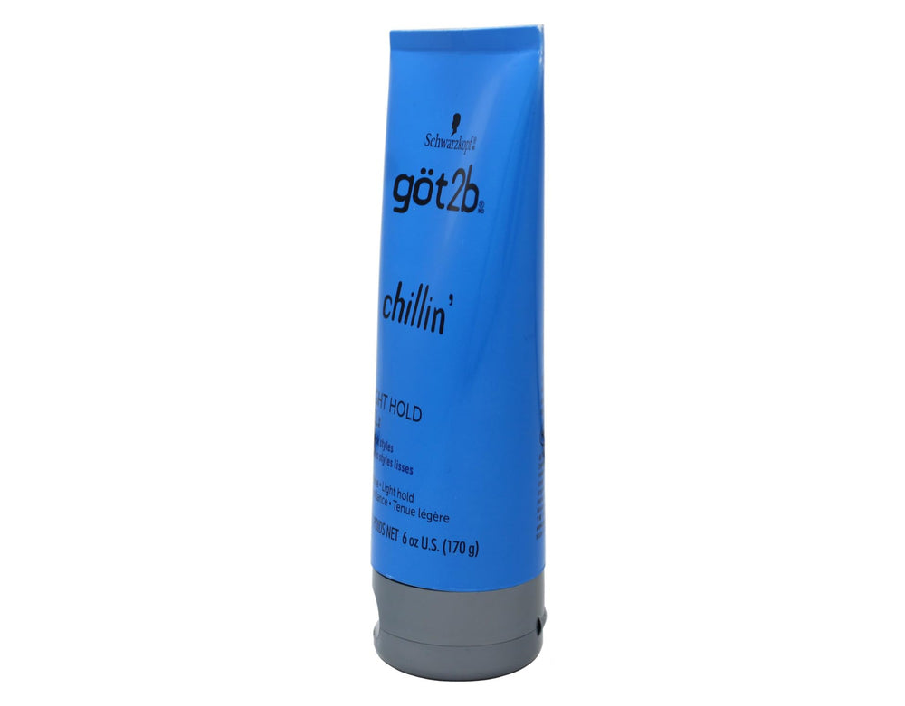 Got2B chillin gel held in hand to show compact 6 ounce size and travel convenience