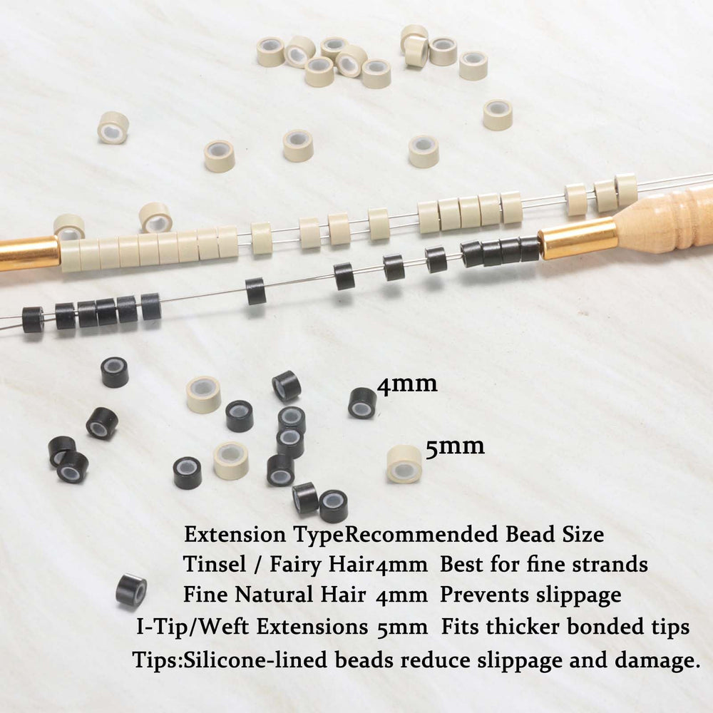 GOTDYA beads gripped by pliers ready to install, illustrating easy professional use