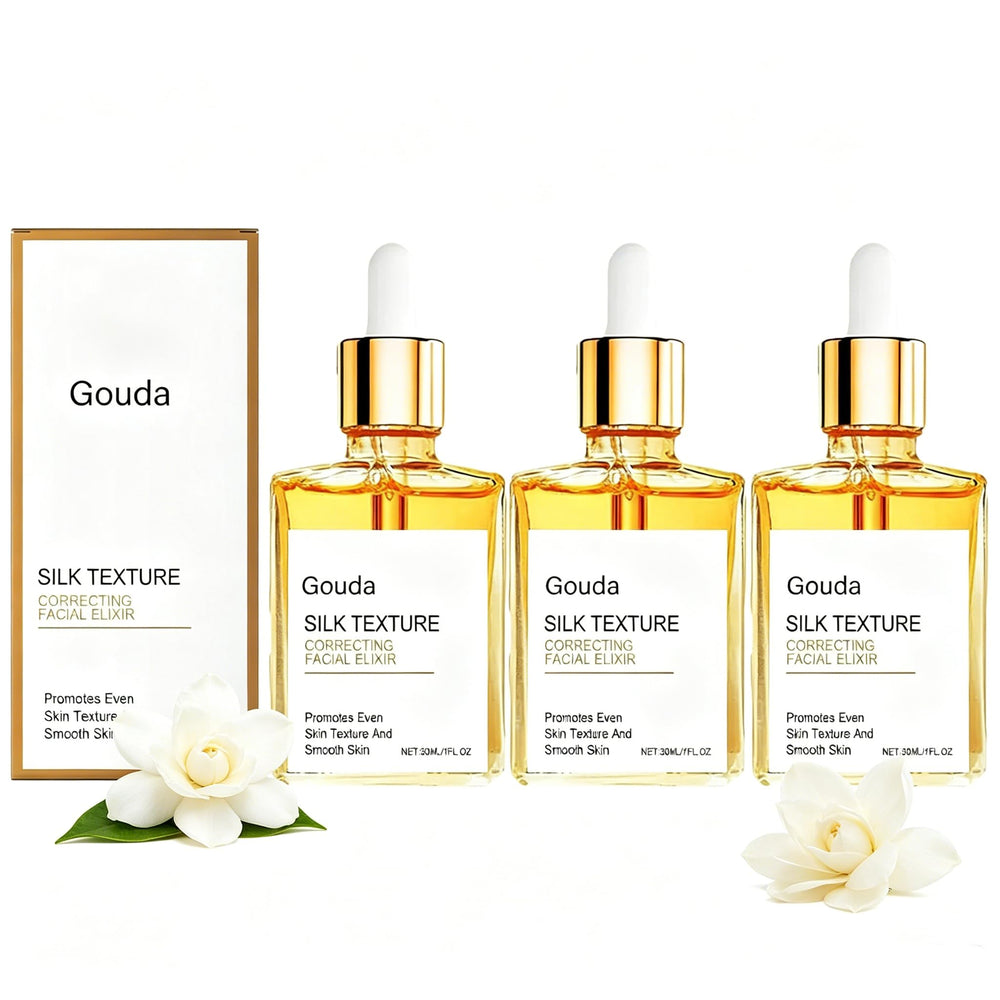 Gouda front bottle view showing 30ml dropper and travel-ready design benefit: precise dosing