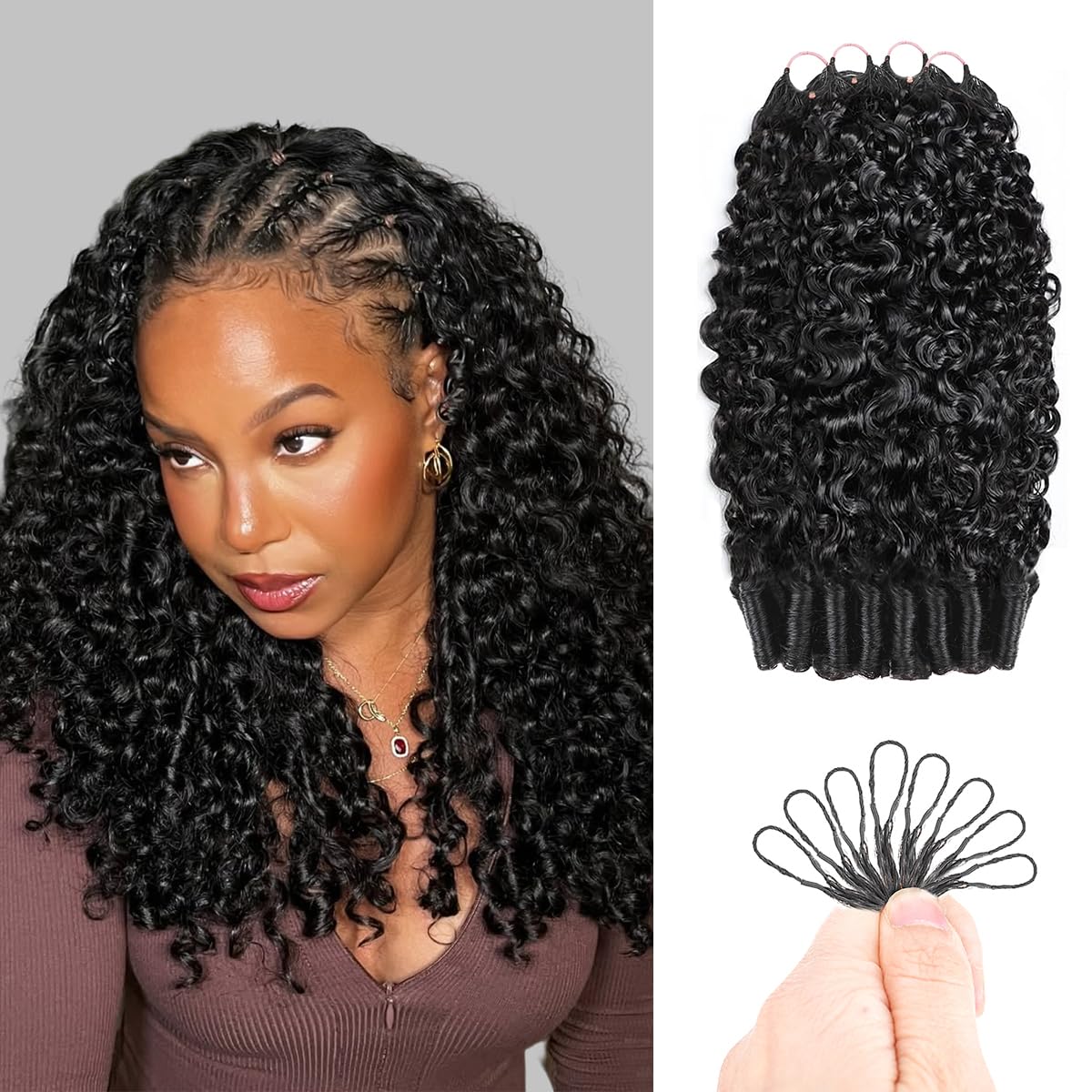 Goulus front packaging showing four bundles and natural black benefit: clear contents