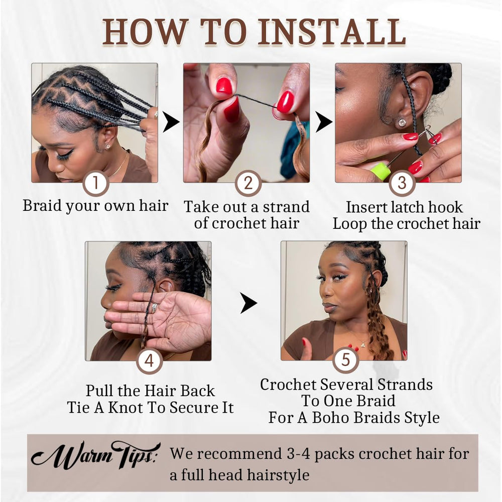 Goulus styled boho braids lifestyle shot showing wearable final look