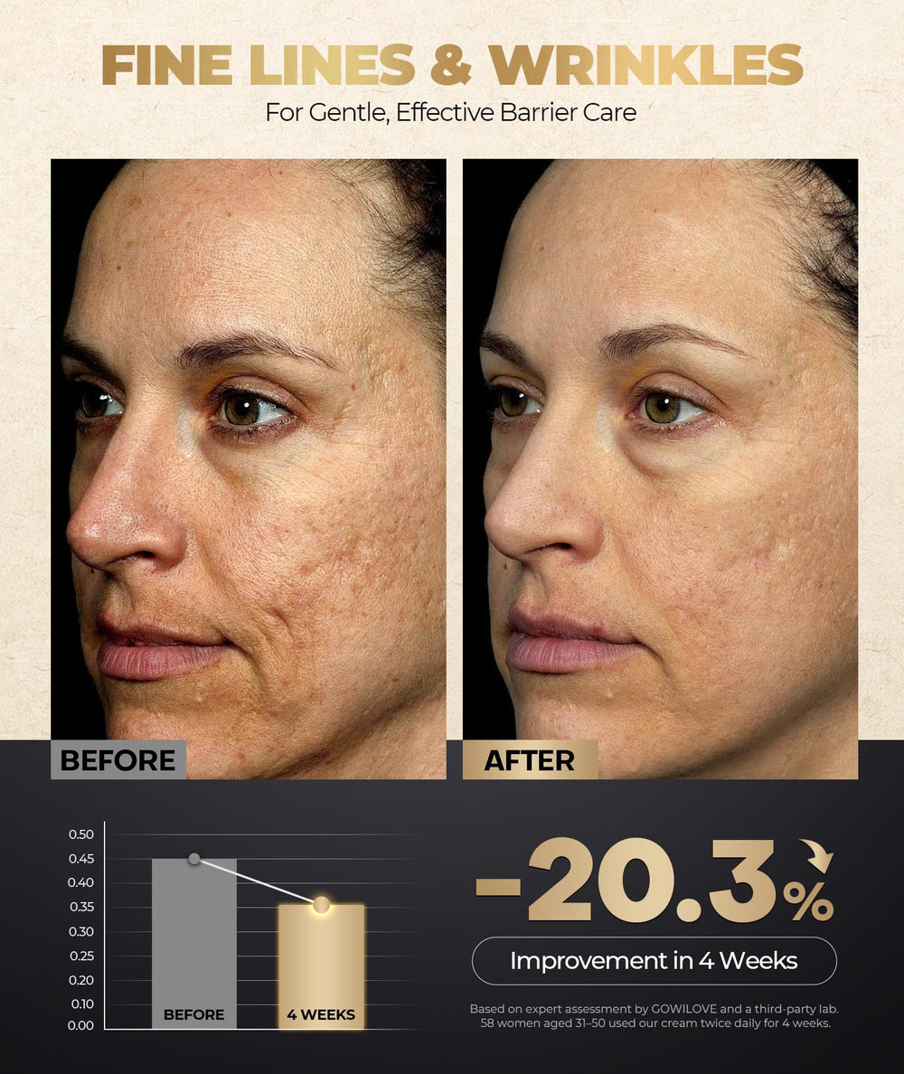GOWILOVE balm applied to hand demonstrating dewy finish without greasy residue