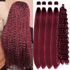 Gozill front packaging showing burgundy boho braids for easy selection