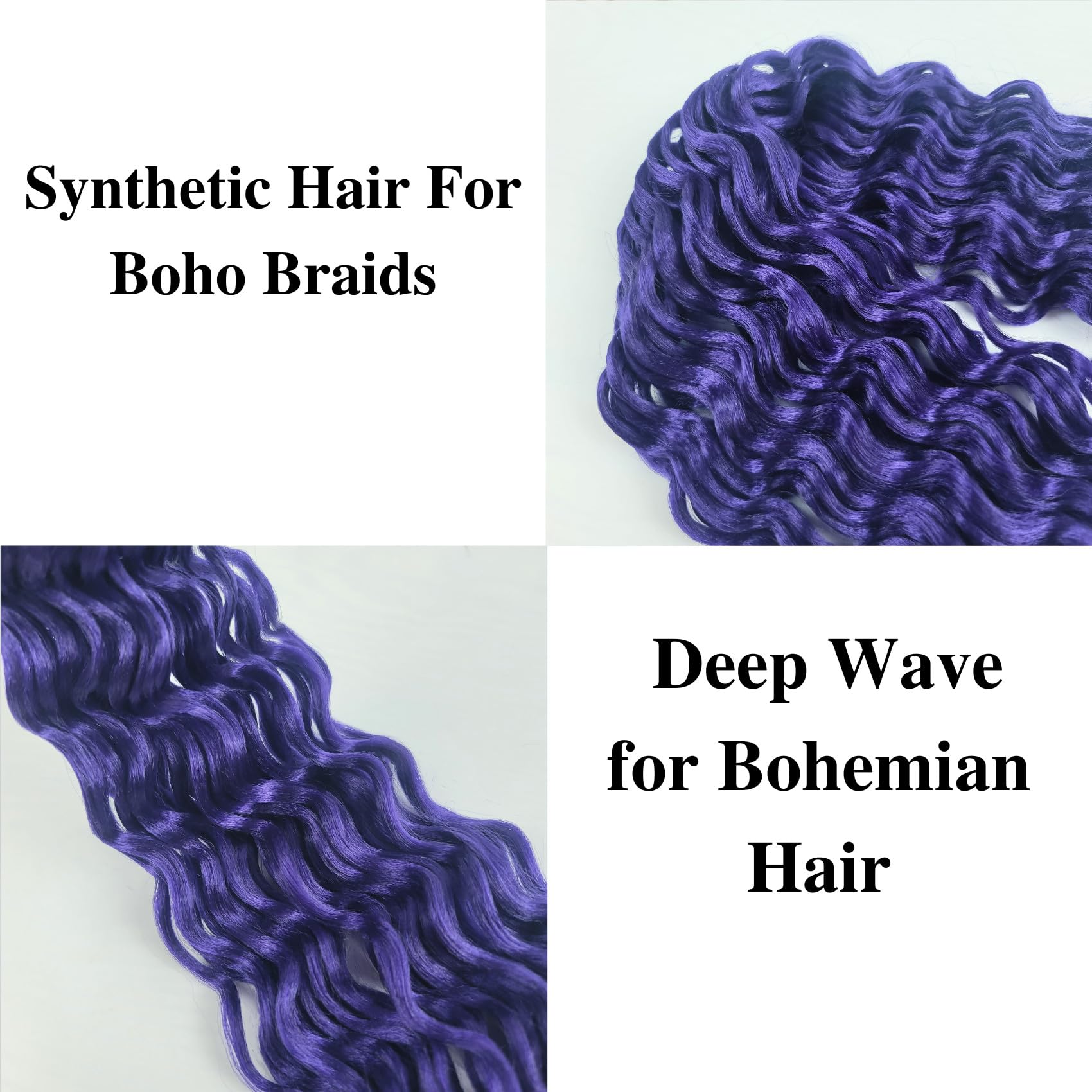 Gozill hair installed in crochet boho braids showing natural movement and finished look benefit