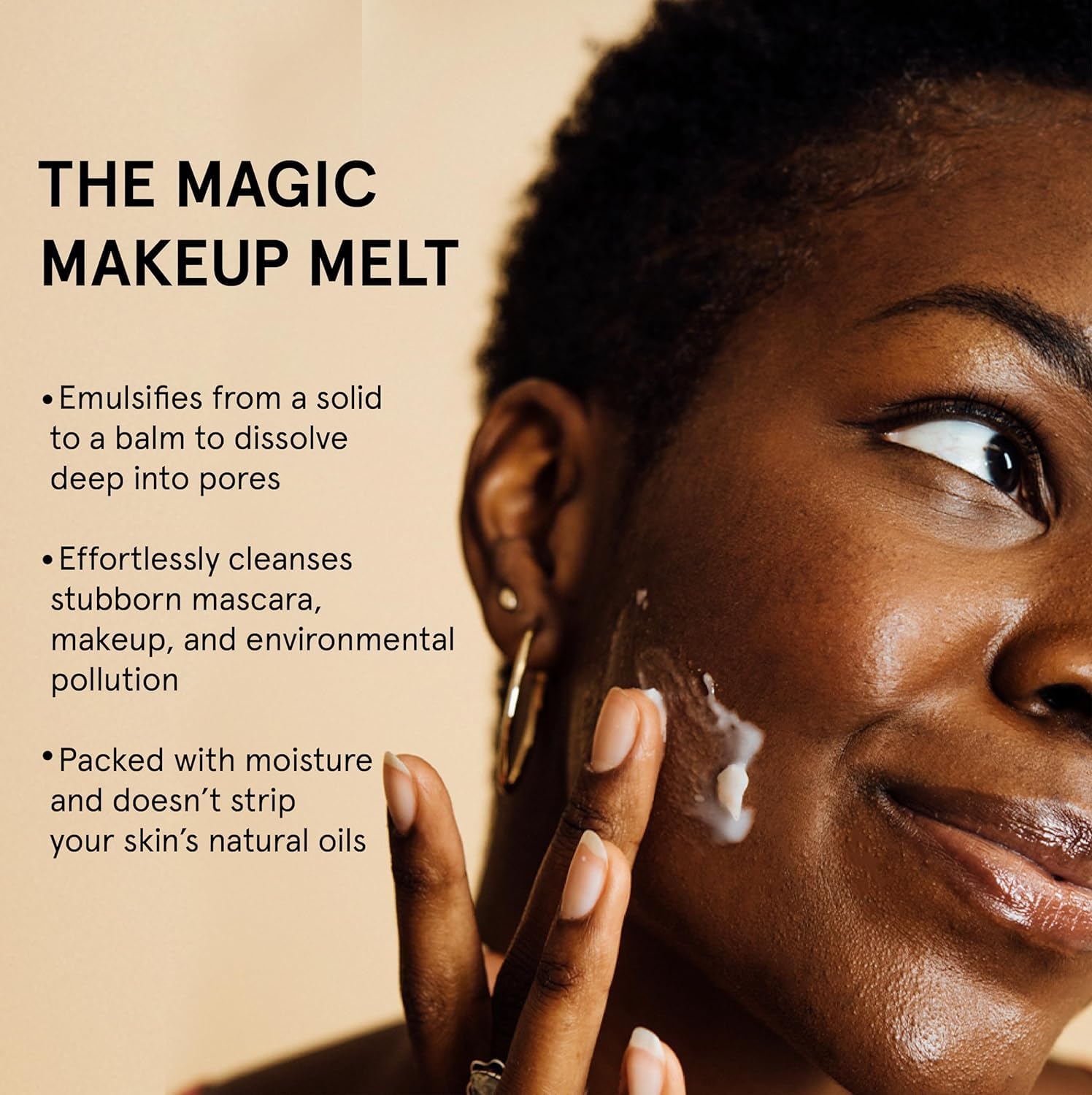 grace & stella balm applied on hand showing how makeup dissolves quickly
