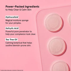 grace & stella patch in use on cheek protecting blemish from picking