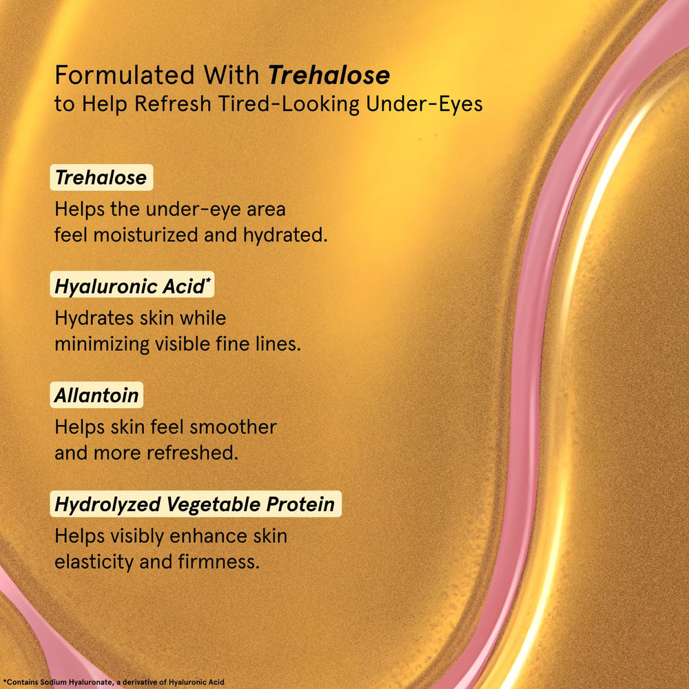 grace & stella patch applied under eye showing comfortable fit and immediate refresh