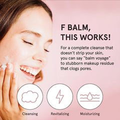 grace & stella closeup of balm texture demonstrating smooth melt-on-skin benefit
