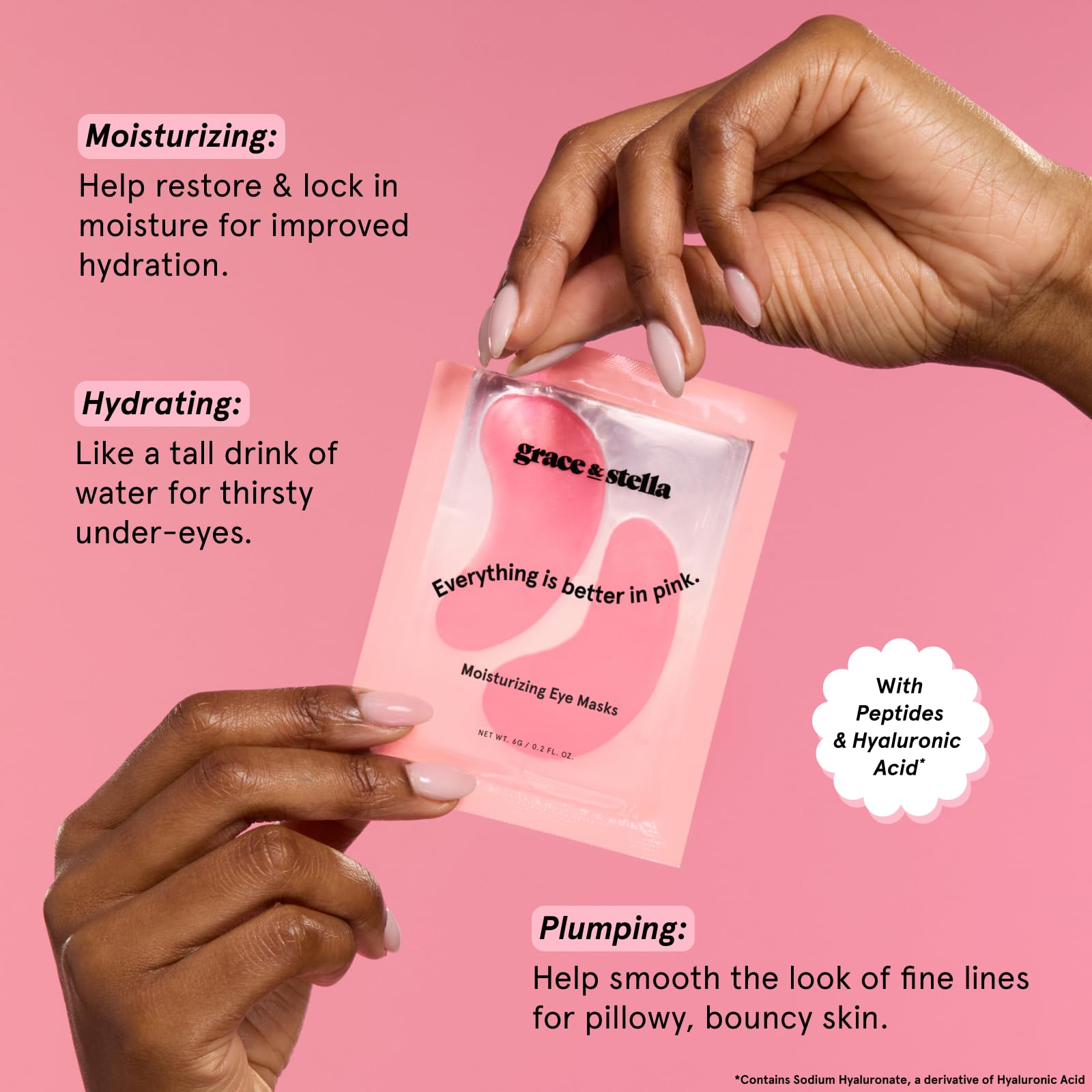 grace & stella gel texture detail demonstrating hydrating formula