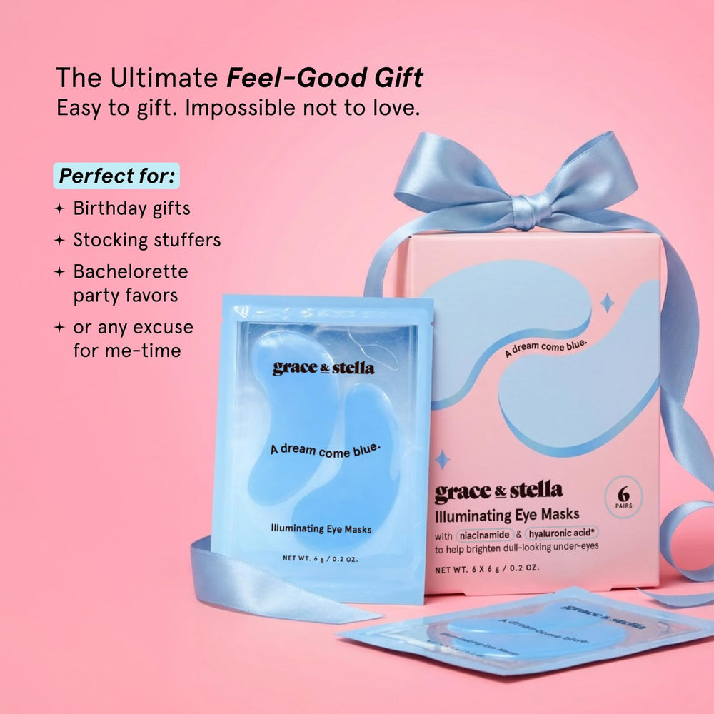 grace & stella packed in a travel pouch for on-the-go refreshment