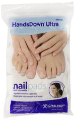 Graham front packaging showing 240 white lint-free pads, convenient storage benefit