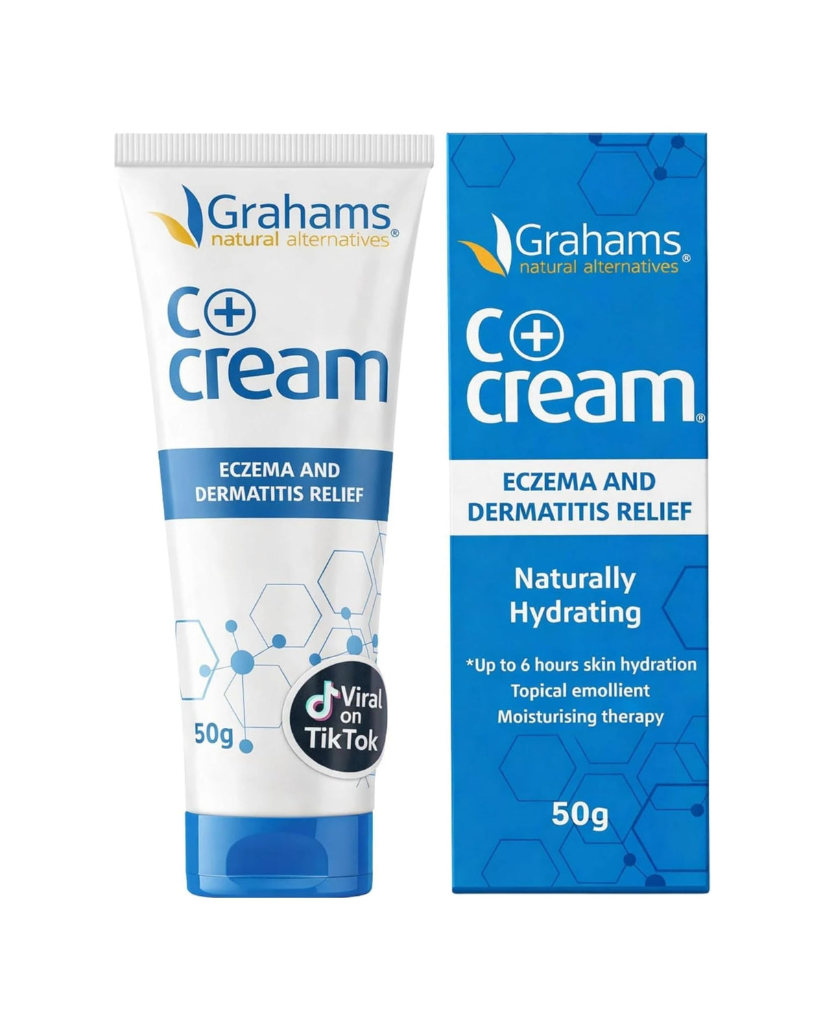 Grahams Natural front packaging showing tube and clear branding for soothing relief