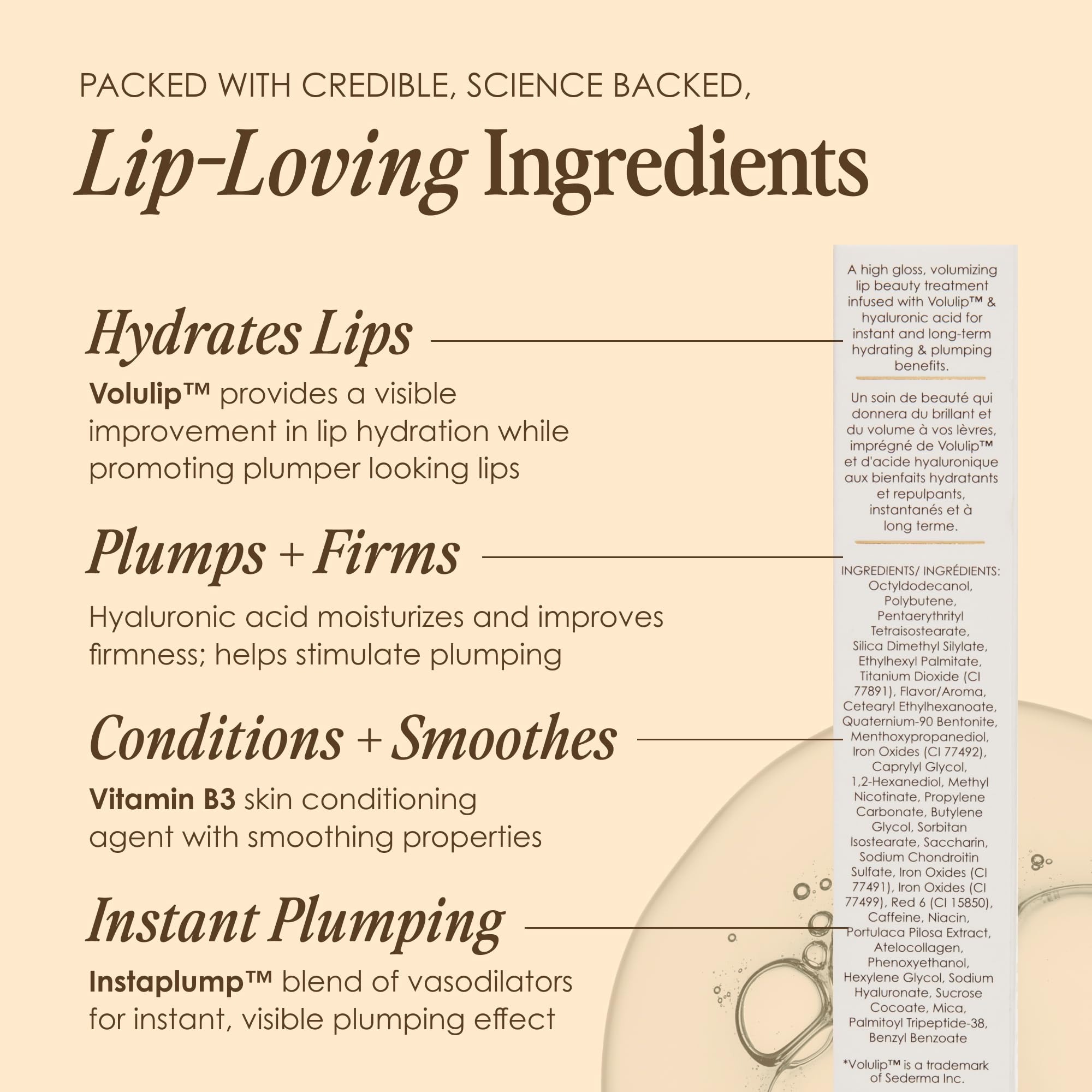 Grande Cosmetics GrandeLIPS on a vanity table lifestyle photo showing everyday wearable gloss