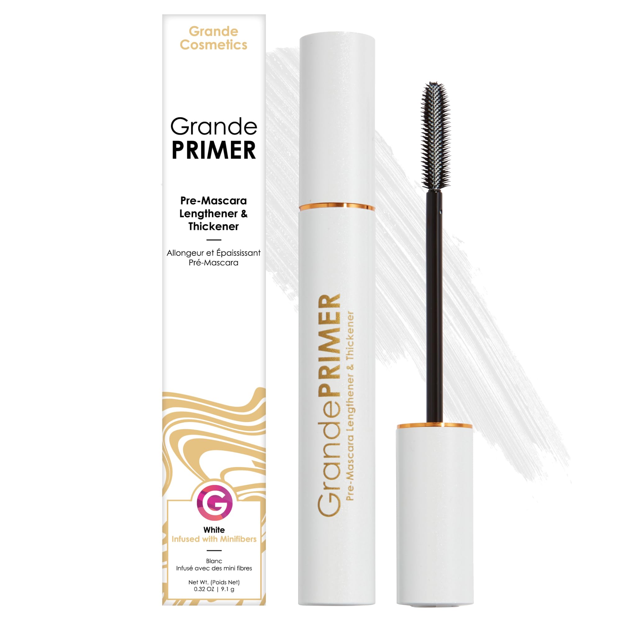 Grande Cosmetics GrandePRIMER front packaging showing product and label for instant benefit