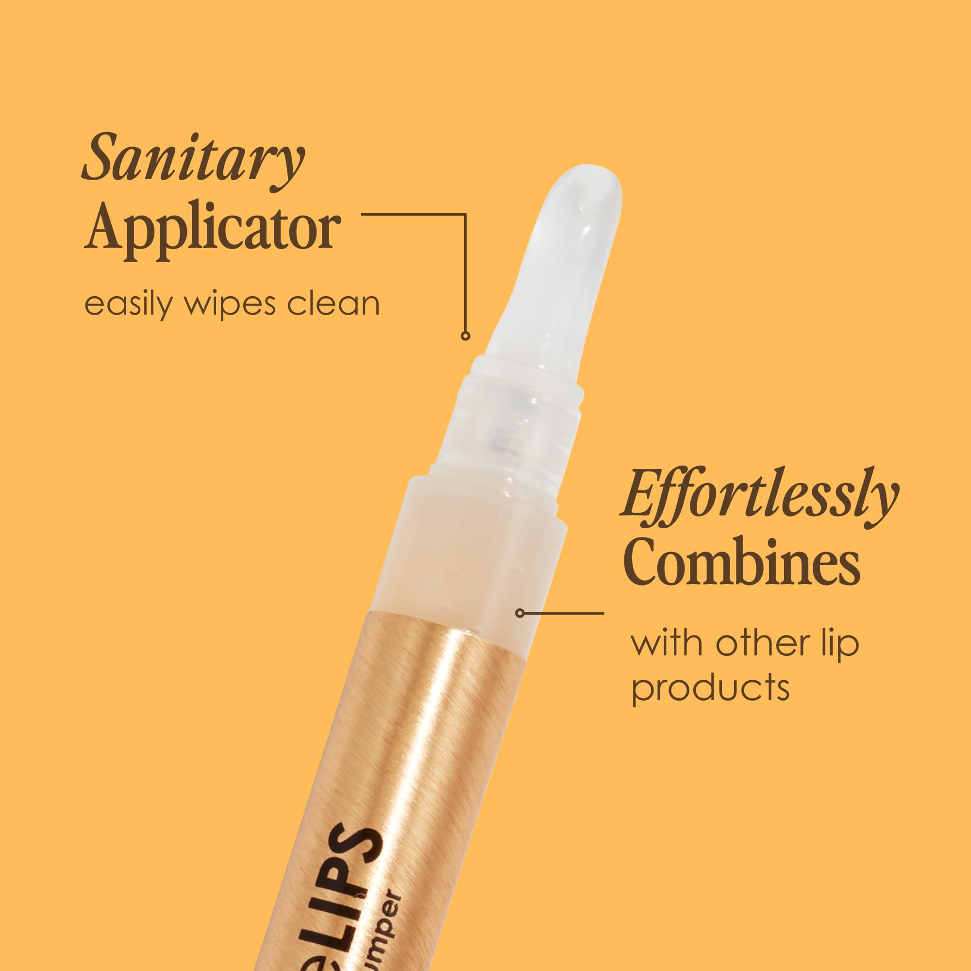 Grande Cosmetics lip plumper held in hand for size and portability benefit