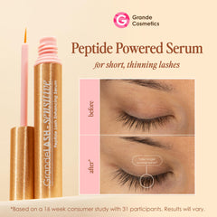 Grande Cosmetics soft precision brush close-up for accurate, gentle lash-line application