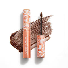 Grande Cosmetics mini front packaging showing auburn brow gel benefit