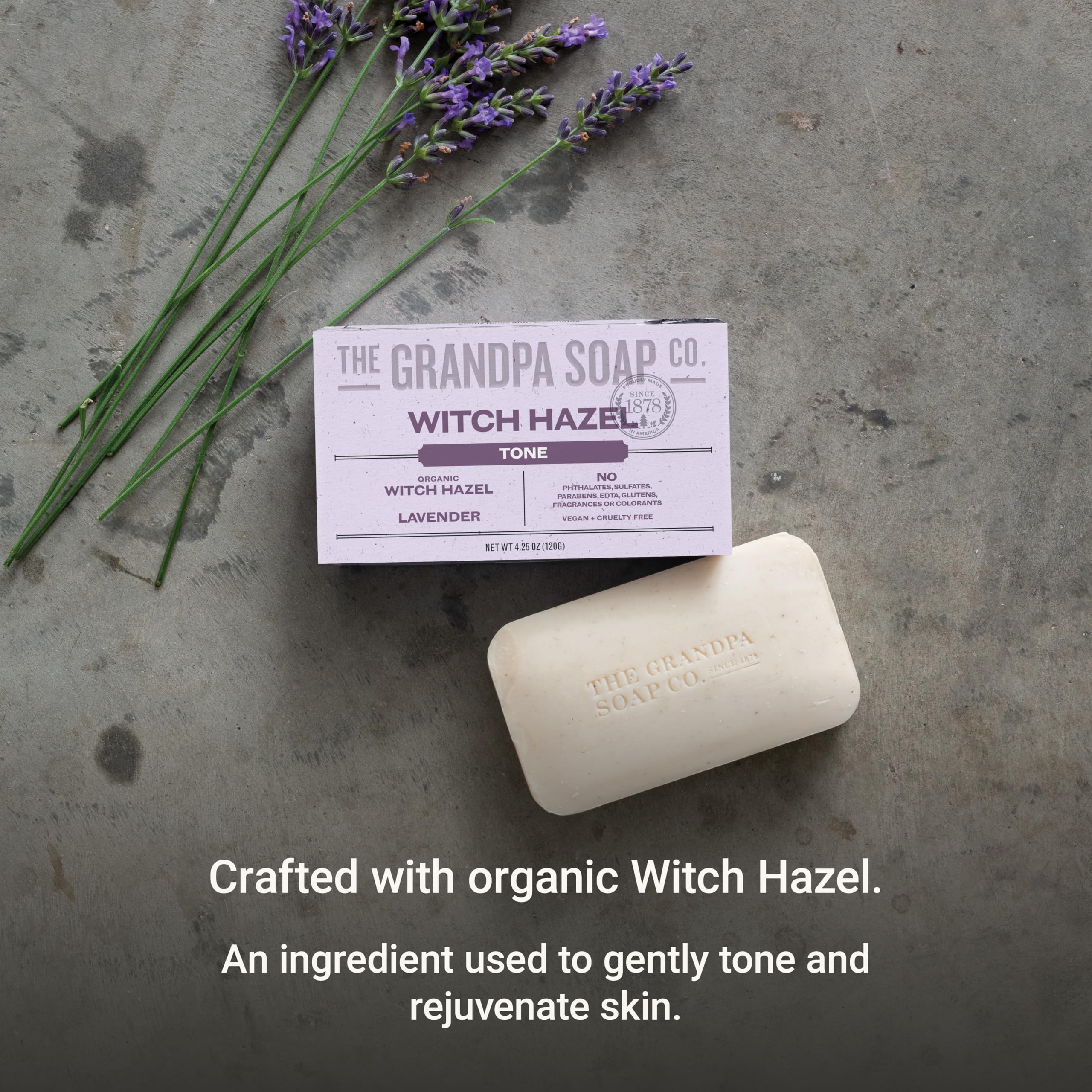 The Grandpa Soap Company rich lather texture on skin demonstrating gentle cleansing