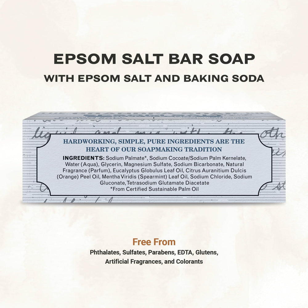Grandpa's single Epsom salt bar top view highlighting shape