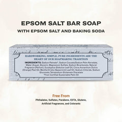 Grandpa's single Epsom salt bar top view highlighting shape