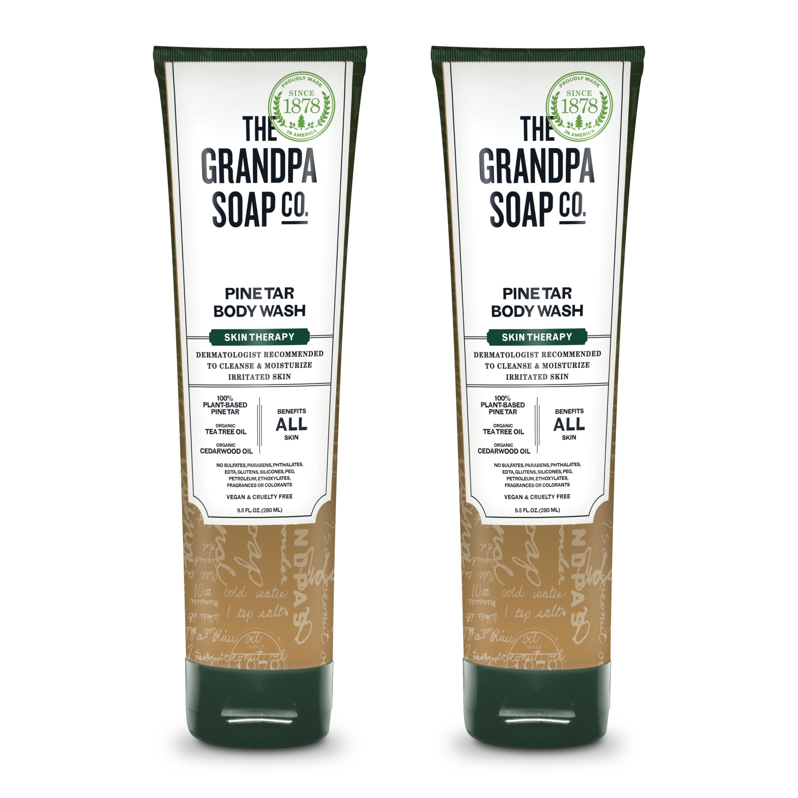 Grandpa's front packaging showing tube and two-pack, clear product identity