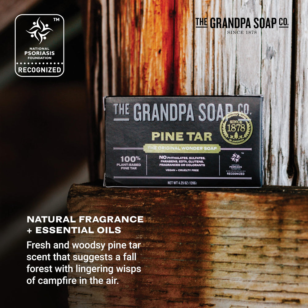 Grandpa's label ingredient panel close-up showing sustainable and vegan benefits