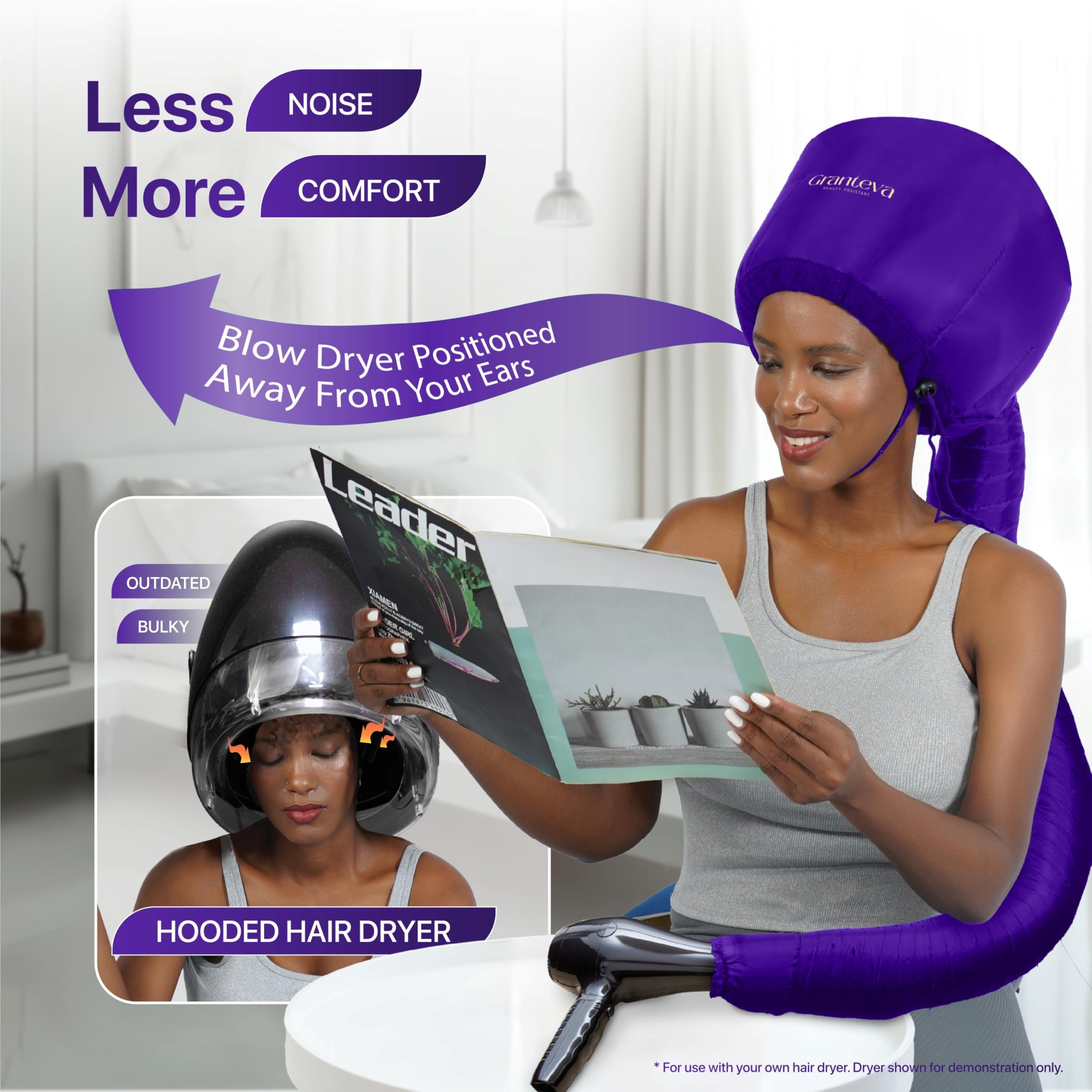 Granteva bonnet adjustable drawstring and chin strap for secure fit