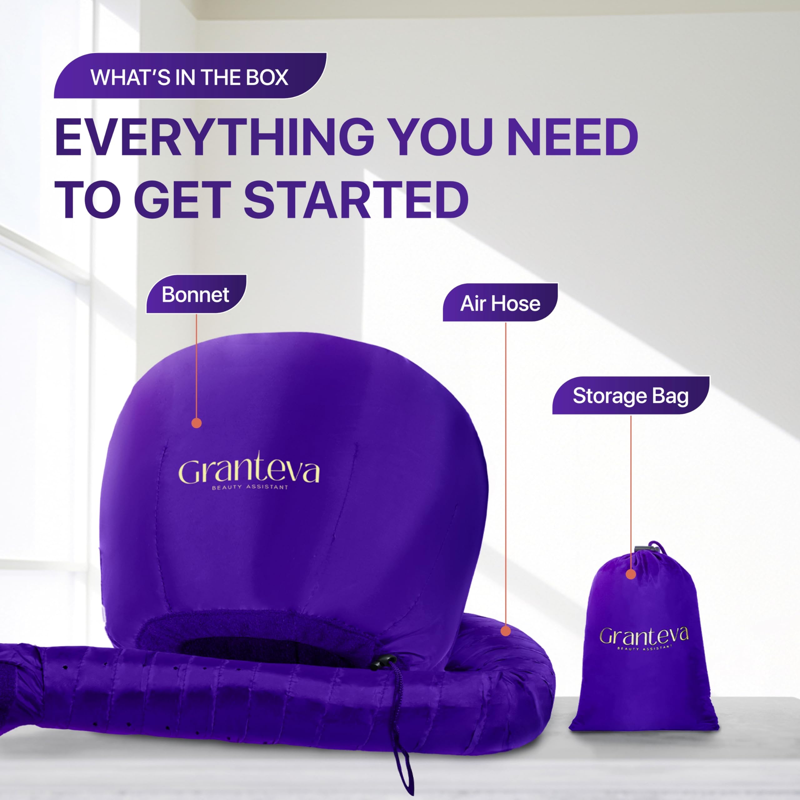 Granteva bonnet folded for storage showing compact, travel-friendly design