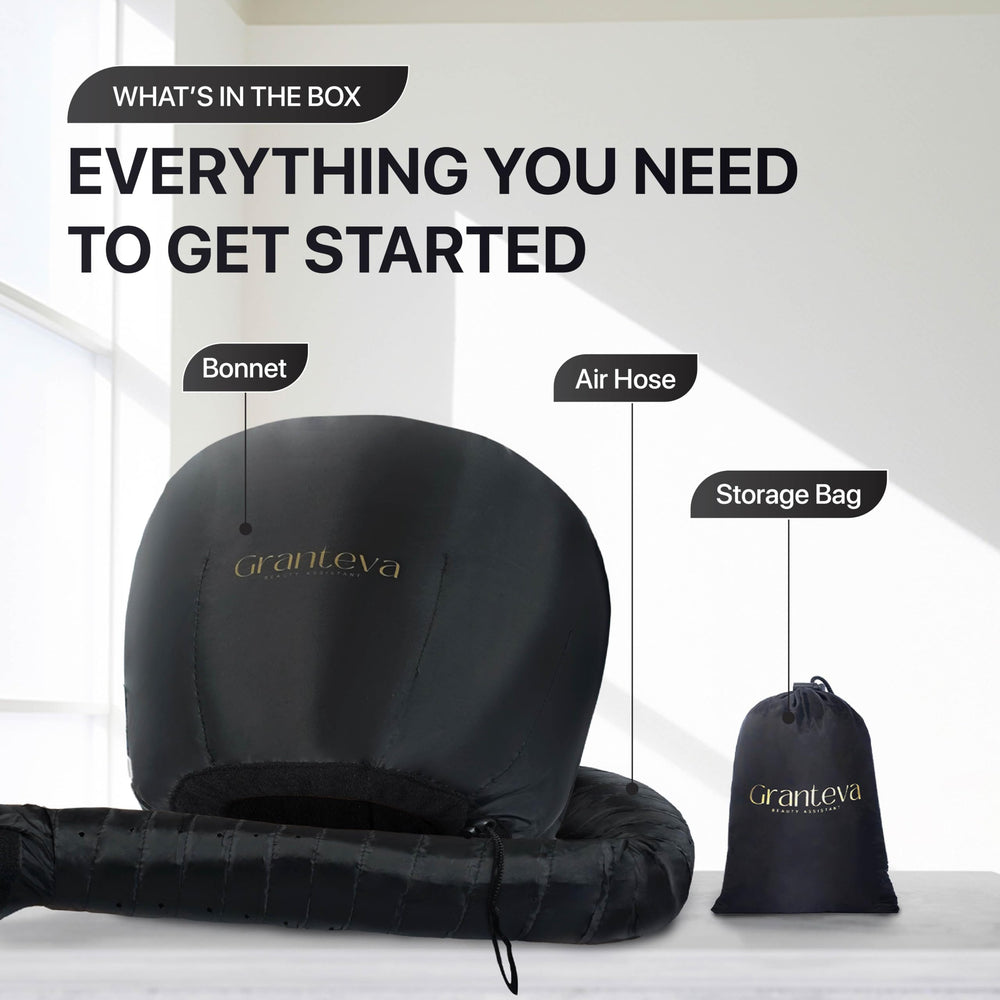 Granteva bonnet in use with rollers setting curls for even results