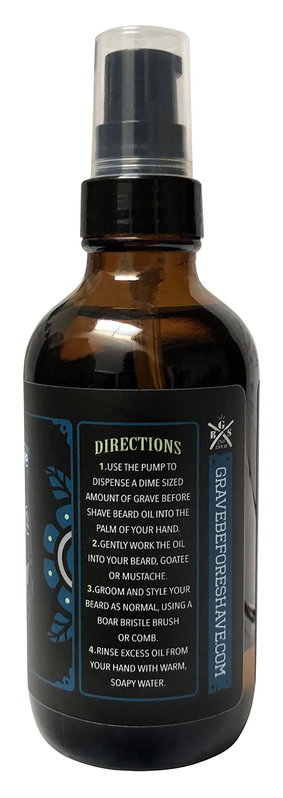 Grave Before Shave applied to beard in bathroom scene improving texture and manageability