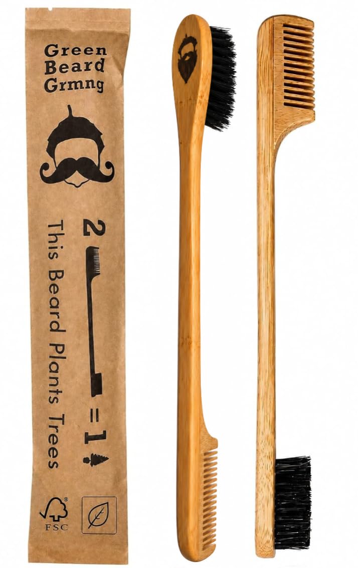 Green Beard Grmng front packaging showing two Sapling tools and benefits