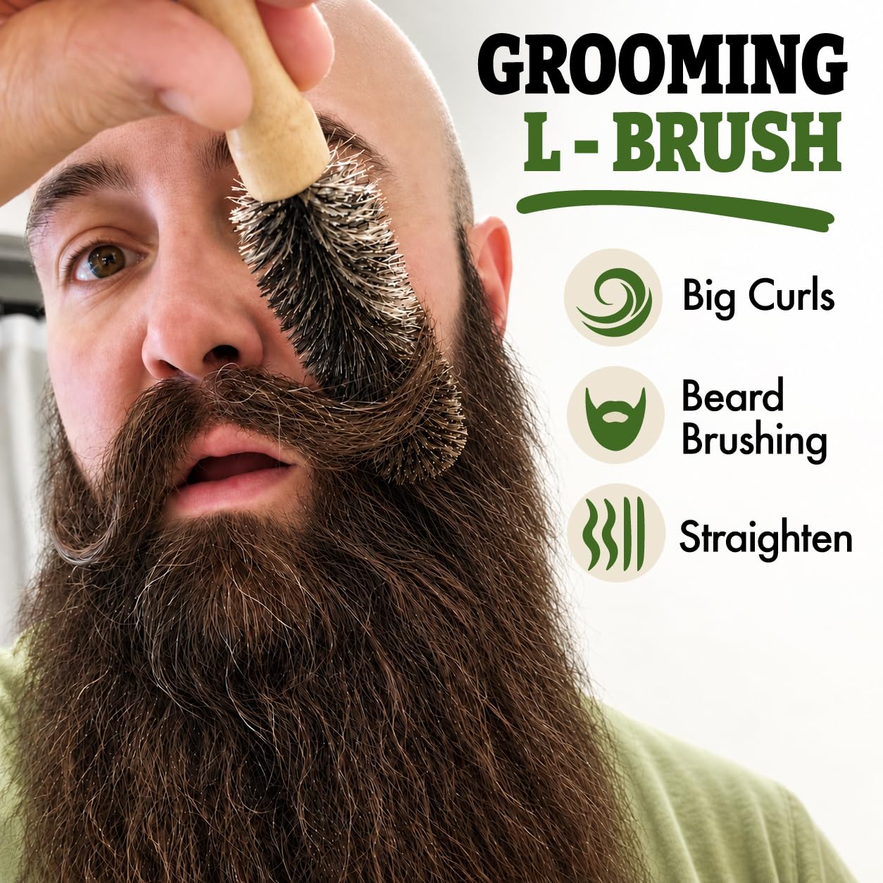 Green Beard Grmng bristle detail showing hybrid boar and synthetic mix for even wax distribution