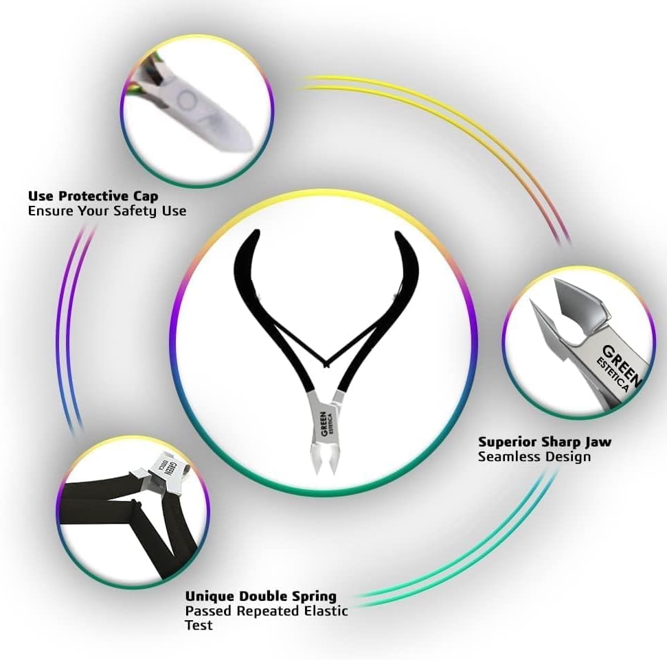 GREEN ESTETICA detail of double spring mechanism for reduced hand fatigue and smooth operation
