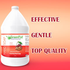 GreenFist label close-up showing scent and non-irritating features