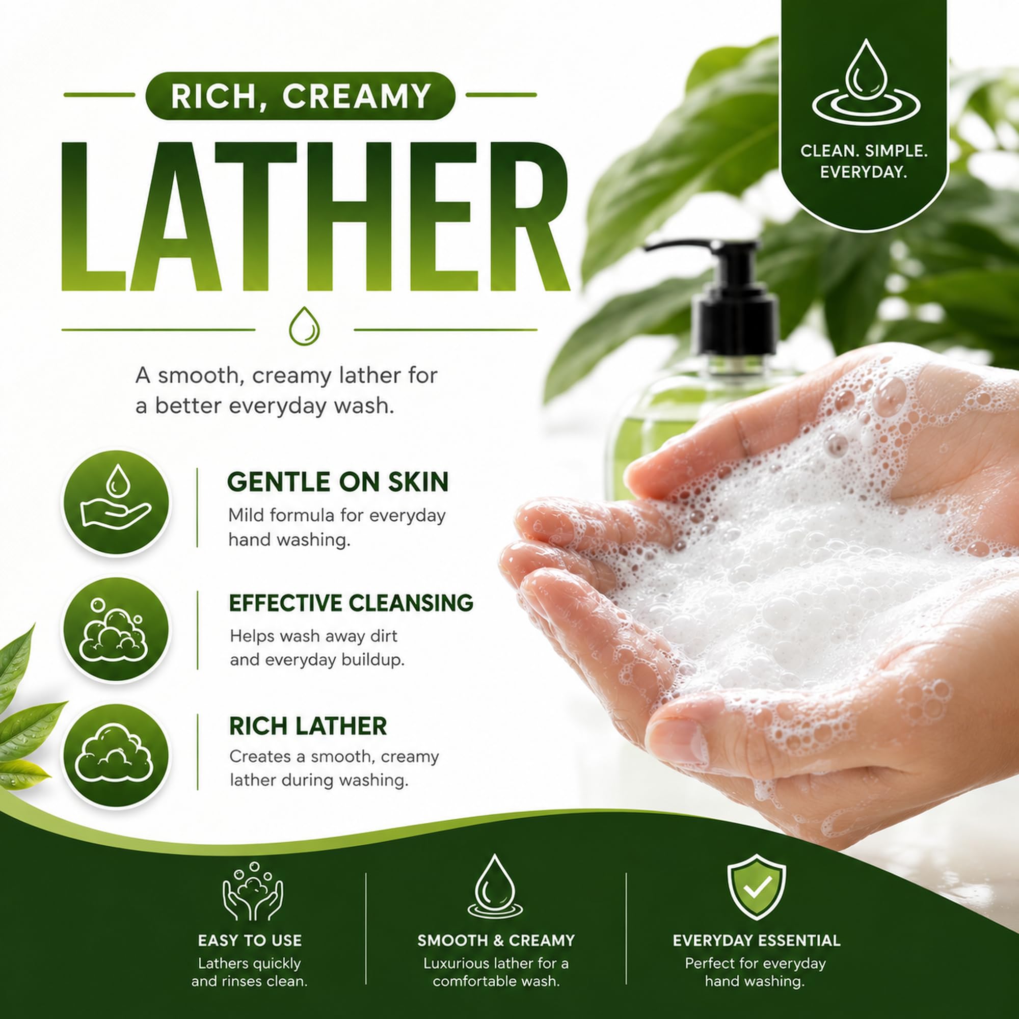 GreenFist being poured into a foaming dispenser for easy refill