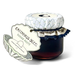 Greenhaus Deco front jar showing label and glass packaging for easy reuse