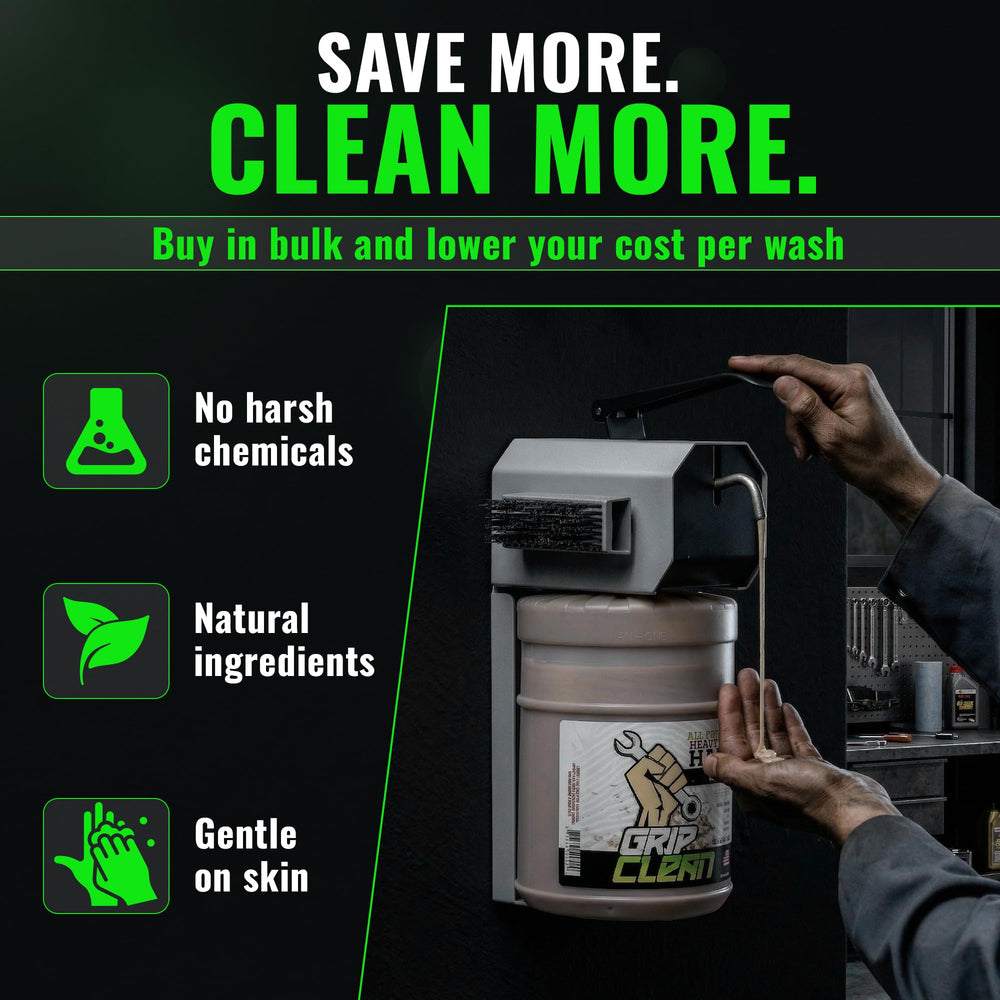 Grip Clean label ingredient panel with bentonite clay and oils list for transparency benefit